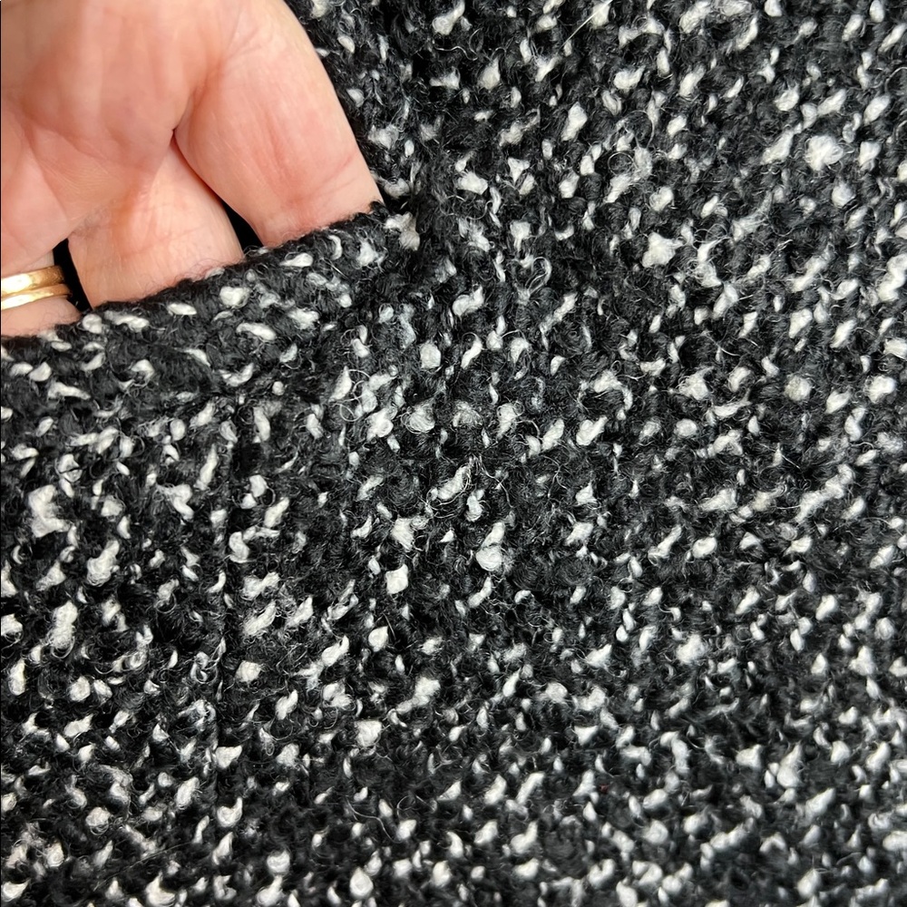 Scotch R'Belle Monochrome Wool Tweed Black And White Peacoat Jacket Size 8 - Picture 5 of 10